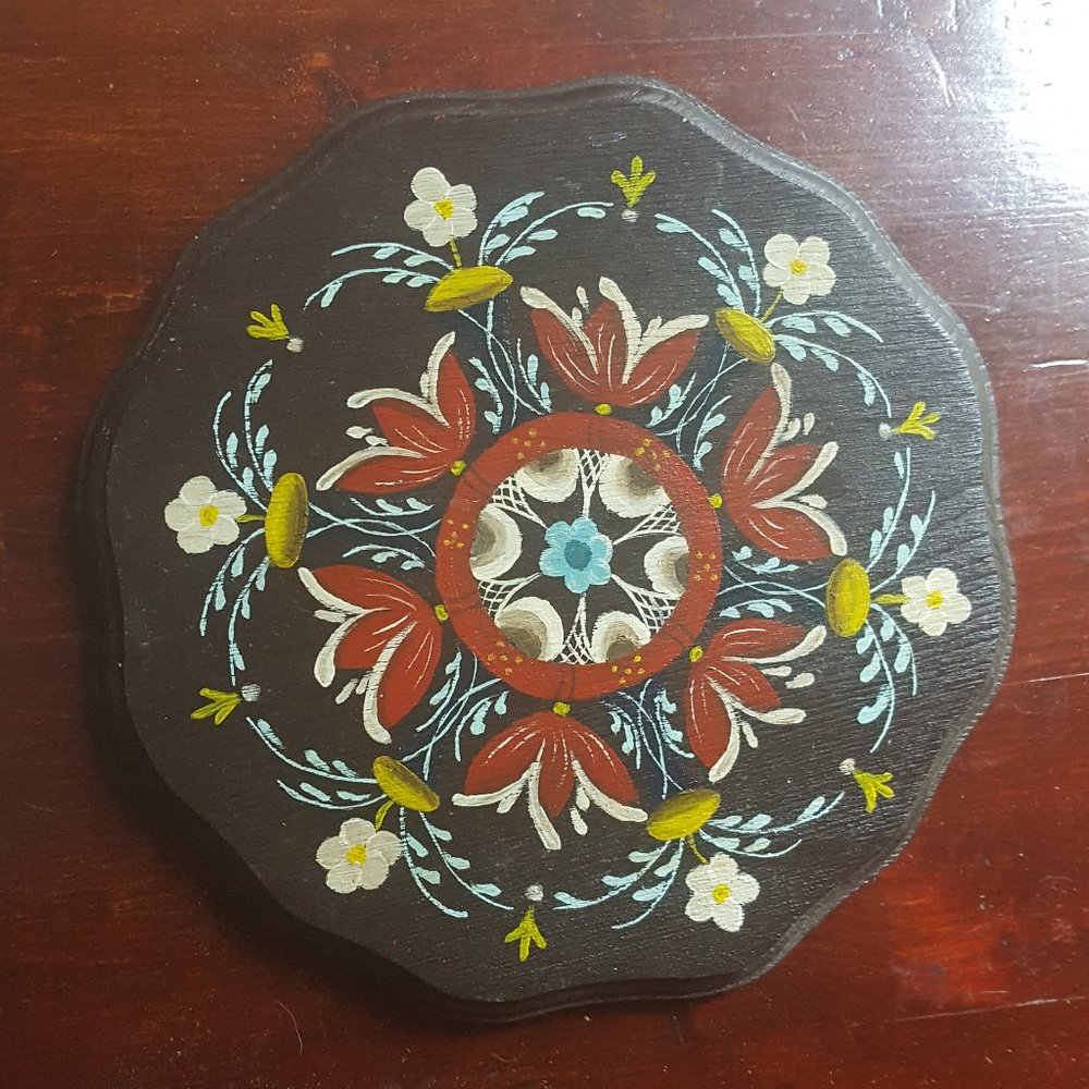 Hand Painted Wood Wall Plaque